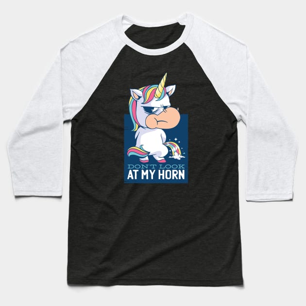 Funny Unicorn Baseball T-Shirt by LR_Collections